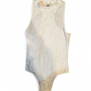 White Sleeveless Bodysuit